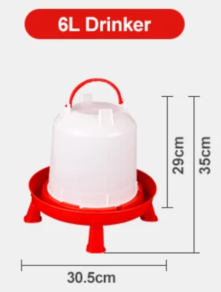 6, 11 or 14 litre Poultry Drinker with detachable legs