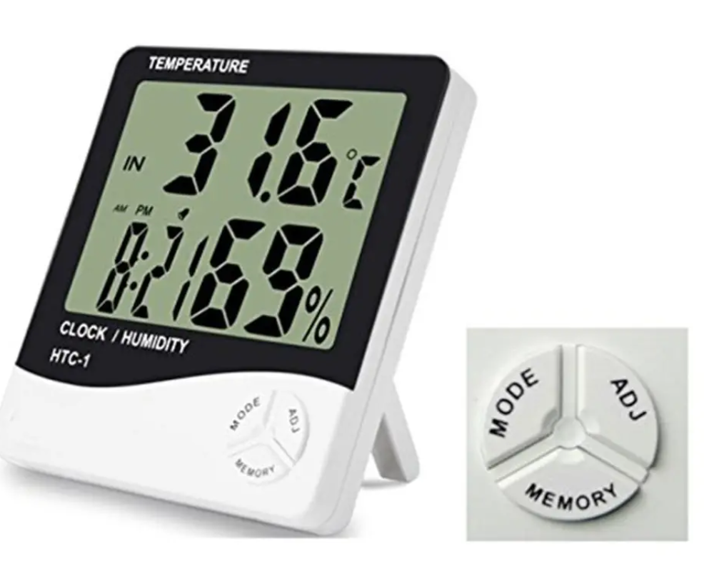 HTC-1 LCD Thermometer / Hygrometer Sensor & Clock