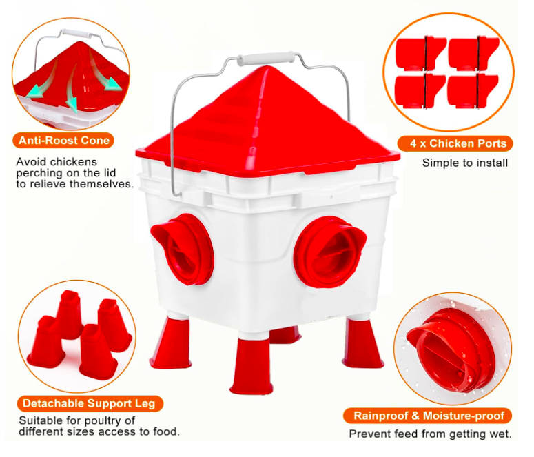 Poultry House type 8.5 Litre Drinker / 6kg Feeder