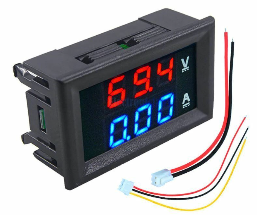 DC 100V Digital Voltmeter & Ammeter 10A (internal shunt)