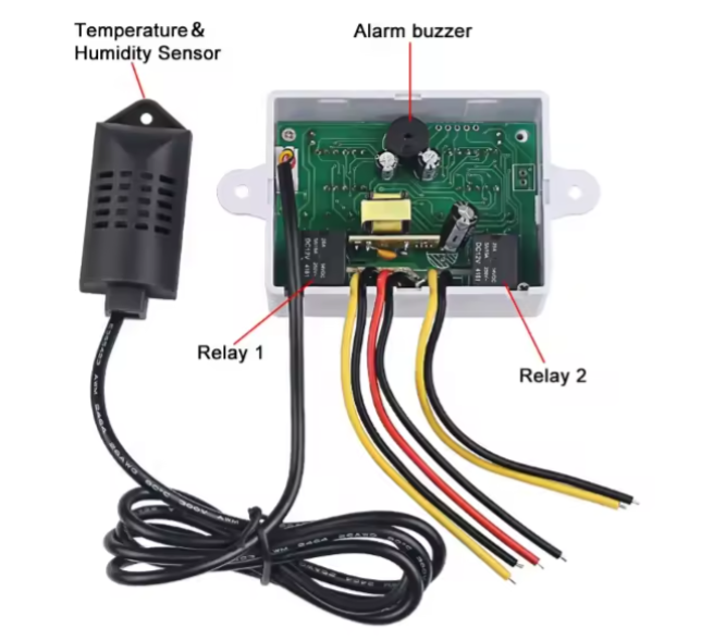 Digital Dual Temperature & Humidity Controller XK-W1099