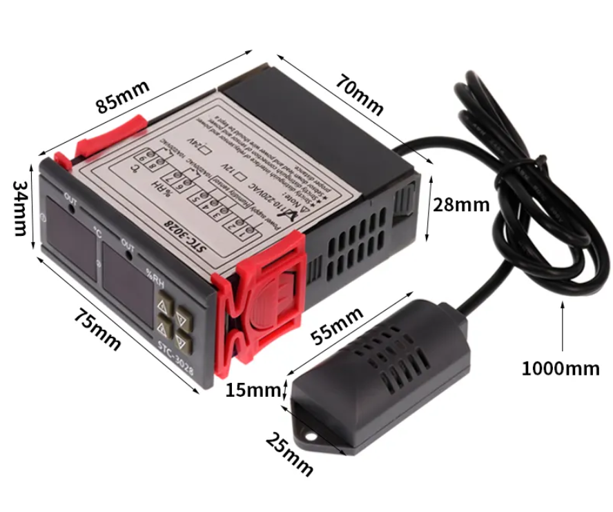 STC-3028 Dual Temperature Humidity Controller