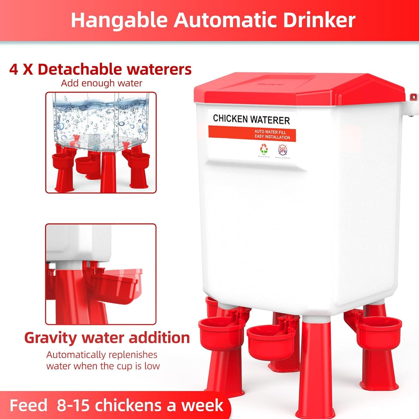 Premier Poultry 7L or 11L Drinkers & 8kg or 12kg Feeders