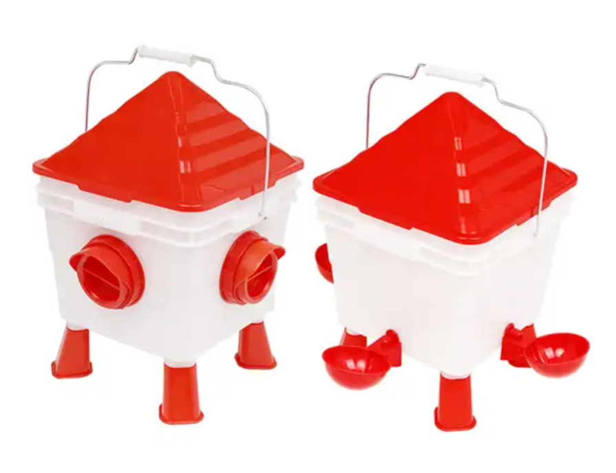 Poultry House type 8.5 Litre Drinker / 6kg Feeder